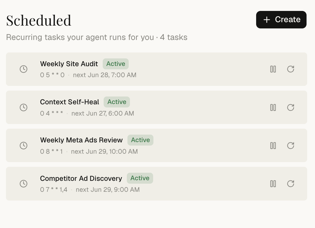 oktai Scheduled tasks